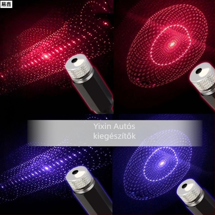 Autó belső USB csillagos égbolt mennyezeti lámpa – L-705, atmoszferikus világítás