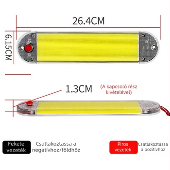 12-80V COB LED mennyezeti világítás autókhoz, teherautókhoz és lakókocsikhoz, 12W olvasólámpa