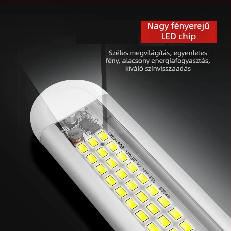 120 LED-es kabinvilágítás teherautók és kisbuszok számára, univerzális olvasólámpa a kabinban, doboz típusú tetővilágítás