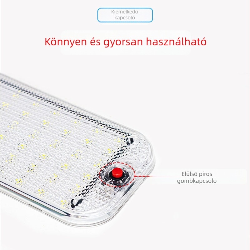 LED belső lámpa autó- és teherautóvezetőfülkéhez, kristályos belső világítás, 12V-24V