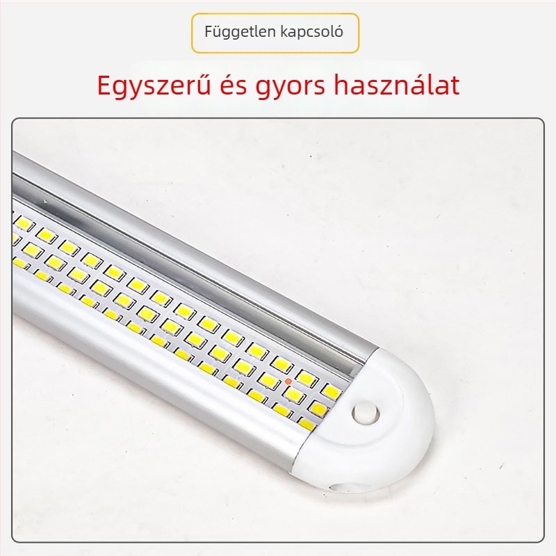 LED tetőfény járművekhez – bemenet 12-85V, 12W, modell DD-3p, olvasó világítás a vezetőfülke és a csomagtartó számára