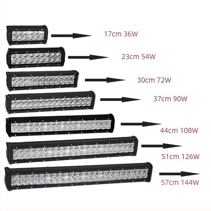 Hosszú LED munkalámpa sáv járművekhez, 12-80V, 54-288W, IP68, 28800lm, 50000h