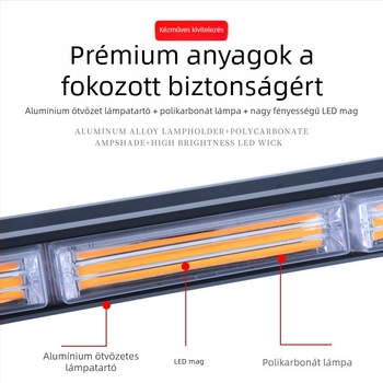 LED tetőfény mérnöki járművekhez, COB hosszú mennyezetre figyelmeztető fény, 100W, 2.5A, alumíniumötvözet