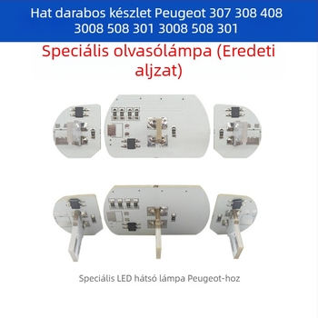Autó tető LED olvasólámpa – 6-darabos készlet, 12V, 3W, 8000 lm, kompatibil Peugeot és Citroën C5 Elysee