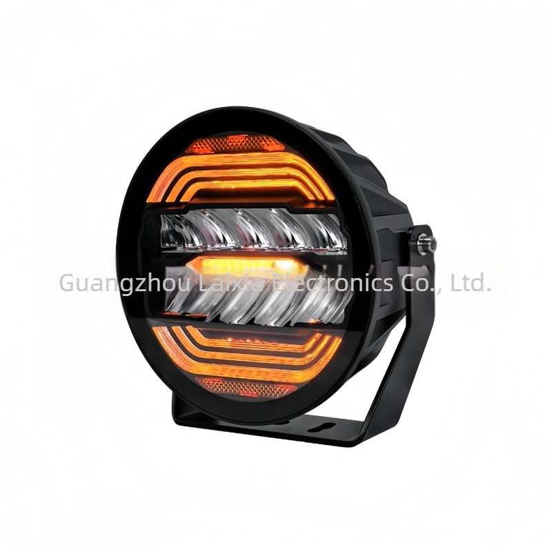 5/7/9 hüvelykes LED menetfény halo gyűrűkkel Jeep Wranglerhez, tetőre és első lökhárítóra szerelhető, terep használatra