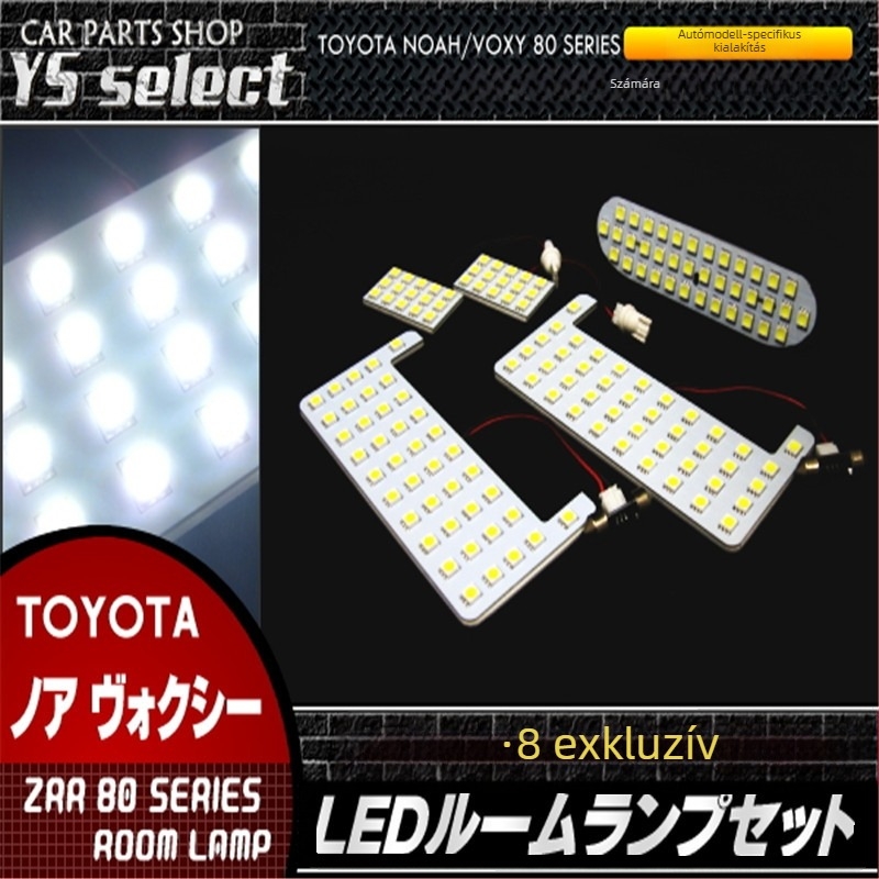 VOXY NOAH 80 Series LED olvasólámpa készlet autó belső világításhoz, 12V, 2W, 200lm, 5050 LED