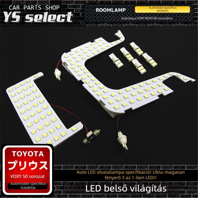 VOXY NOAH 80 Series LED olvasólámpa készlet autó belső világításhoz, 12V, 2W, 200lm, 5050 LED
