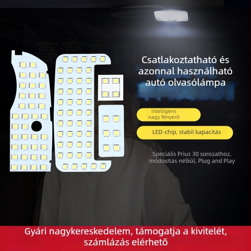 Autó tetővilágítás Prius 30 sorozat és VOXY NOAH számára — ABS, 12V, 10W, 0,85A LED panel