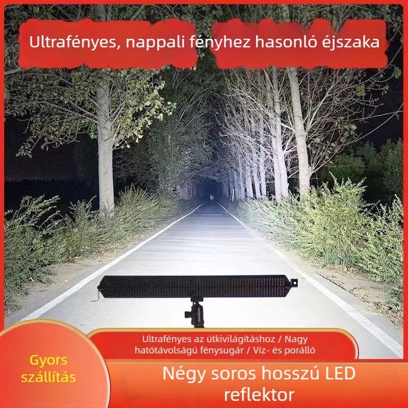Magas fényerősségű LED fénycsík autókhoz és építőipari járművekhez, 12V-80V univerzális, hosszú szalag