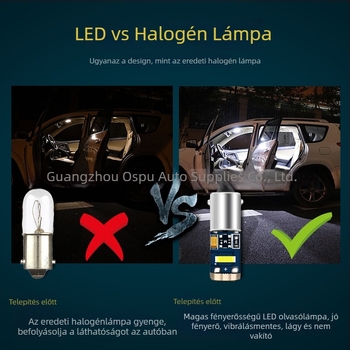 Autó belső LED lámpa BA9S/BAX9S/BAY9S CSP1860×3 LED 3W, 12V, IP68, 400 lm