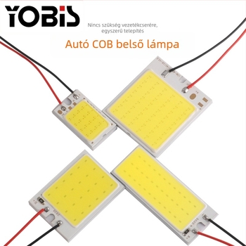 YOBIS COB LED autó belső mennyezeti világítás és olvasólámpa, 18/24/36/48 SMD, kabinba és csomagtartóba