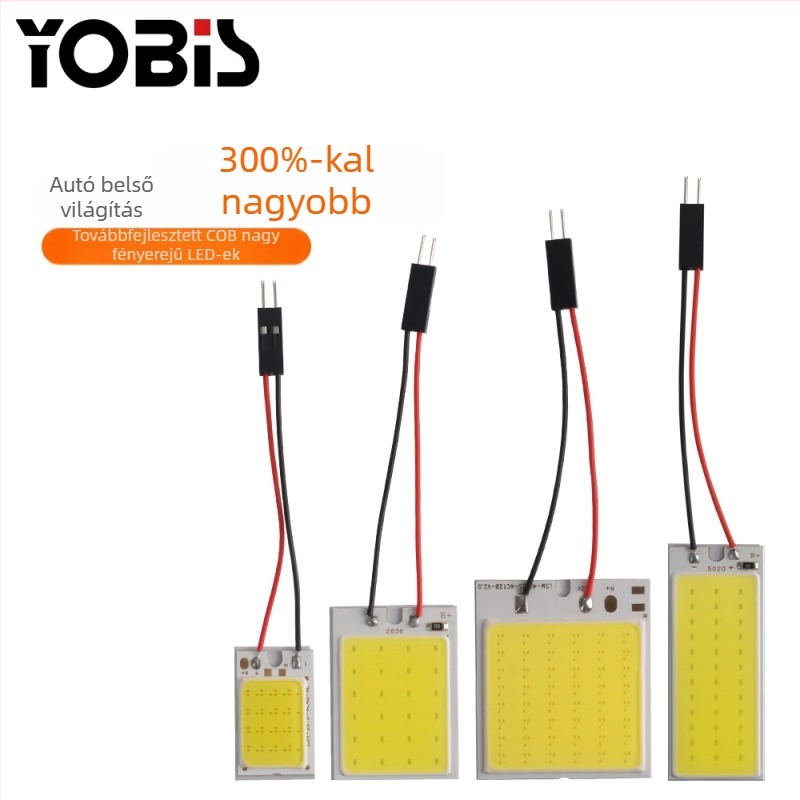 YOBIS COB LED autó belső mennyezeti világítás és olvasólámpa, 18/24/36/48 SMD, kabinba és csomagtartóba