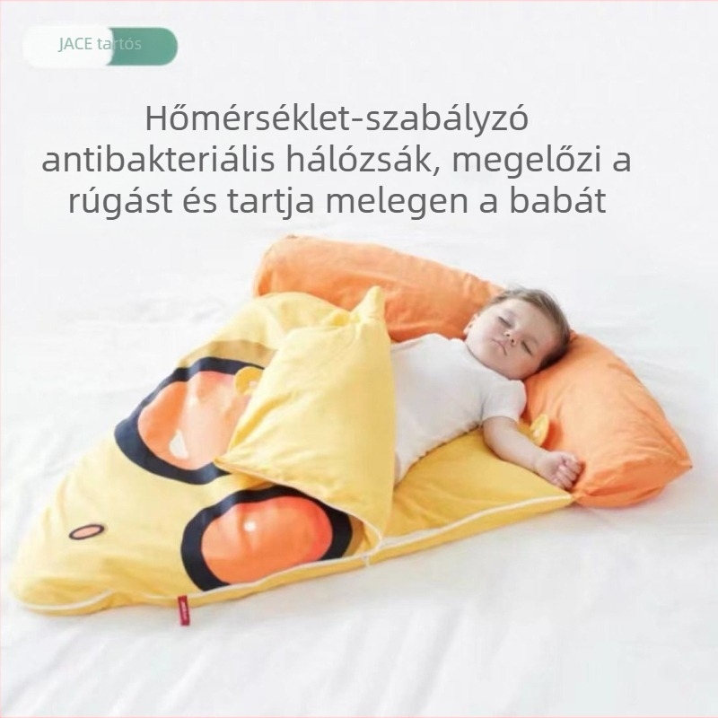 Baba alvózsák – téli, 100% pamut, 0–12 hónap, anti-kick dizájn