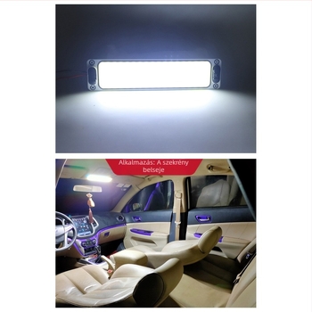 Autó tetőfény COB LED-del, 10W, 12V, alumínium ház, univerzális kompatibilitás