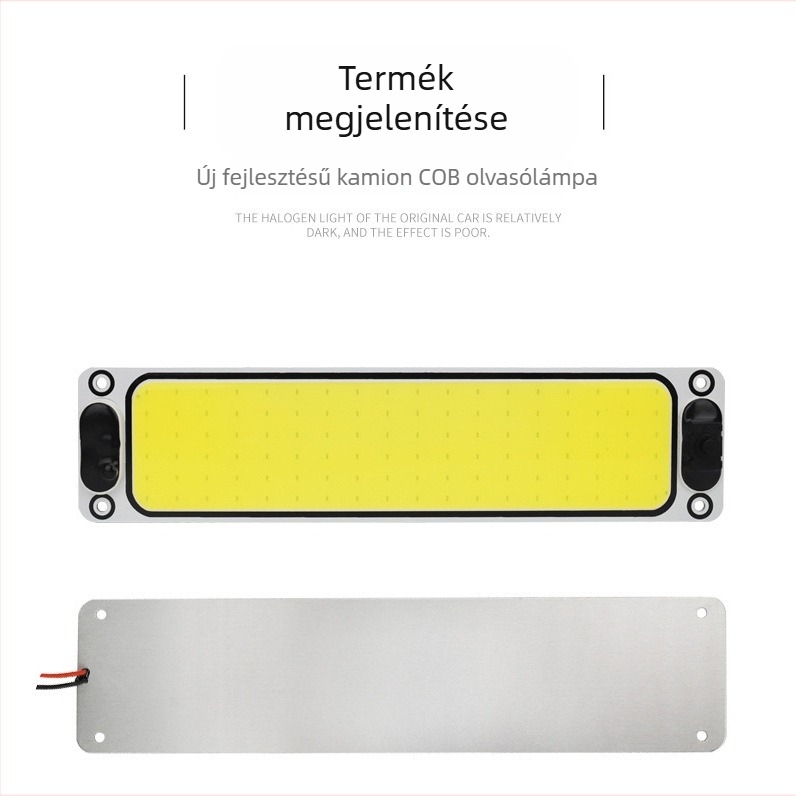 Autó tetőfény COB LED-del, 10W, 12V, alumínium ház, univerzális kompatibilitás