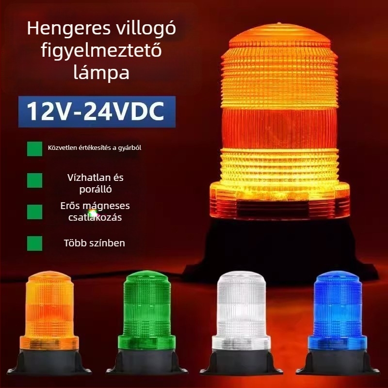 LED figyelmeztető világítás targoncákhoz és mérnöki járművekhez, 12/24V, 8W, LED, élettartam 5000h