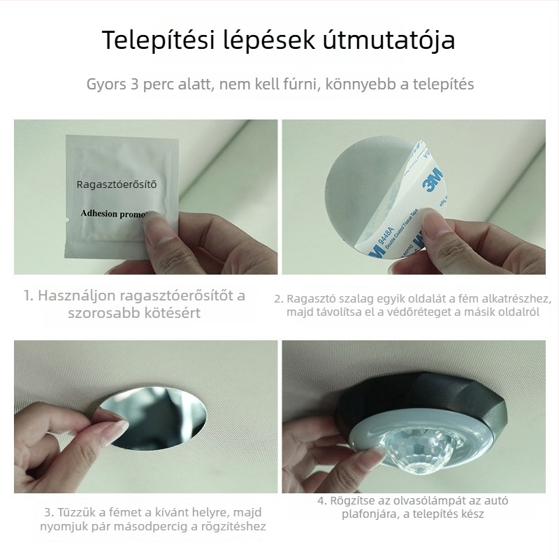 DJ atmoszferikus fény autóhoz, univerzális LED diszkó lézerfény, 10W, 4.5V, mennyezeti rögzítés ragasztóval