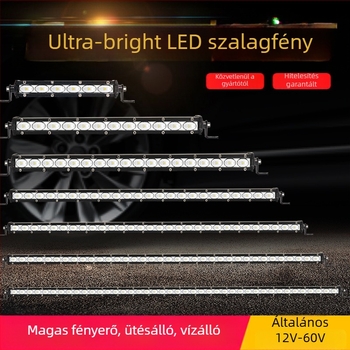 Hosszú soros LED tetőfény teherautókhoz és terepjárókhoz, 12-60V, 200W, 5000-7000 lm, IP68