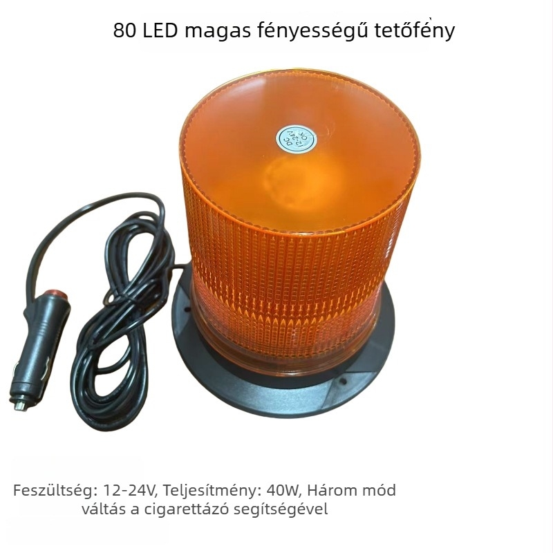 Autó mennyezetlámpa, 80 LED strobe, járművekhez — mezőgazdasági, mérnöki és speciális járművek, 9-30V, 40W, modell SG-SR15