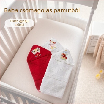Újszülött swaddle takaró, 100% pamut, Baby Bear, 0-12 hónap (80 cm-ig), tavasz–nyár–ősz–tél használatra, biztonsági osztály A