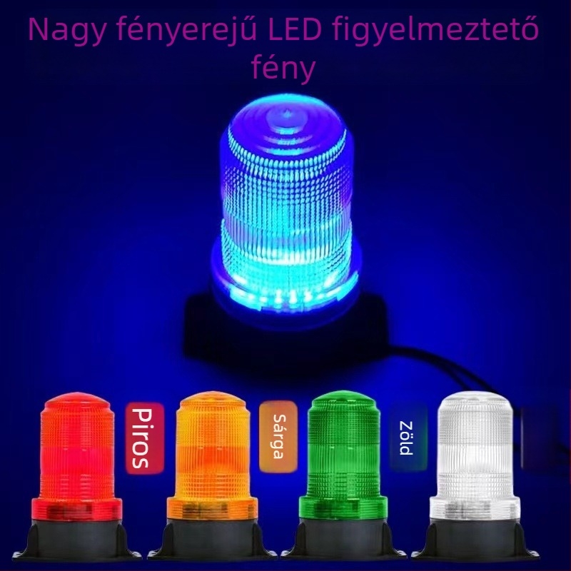 Teherautókhoz való LED riasztófény mágneses mennyezeti rögzítéssel, strobo világítás, 12/24V, 8W, 5000 lm