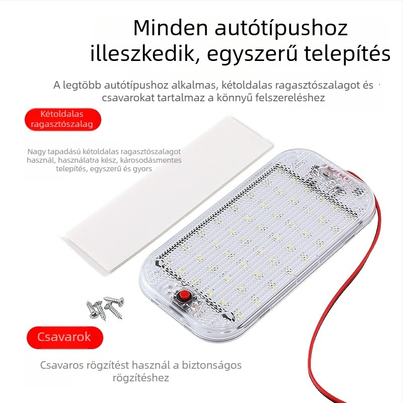 Vízálló belső LED olvasólámpa járművekhez – belső világítás autókhoz, teherautókhoz és lakóautókhoz