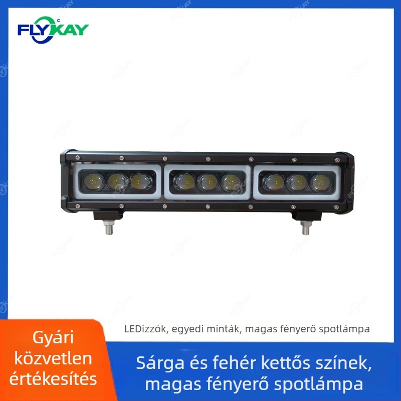 Univerzális LED járműfények és tetőfények, 90W, 8000lm, 12-24V, alumínium ház, élettartam 30000h