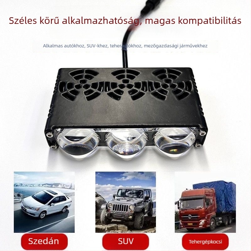Autó LED rács világítás három LED-del, alumínium kivitel, 52W, 12-80V, Suzuki-kompatibilis