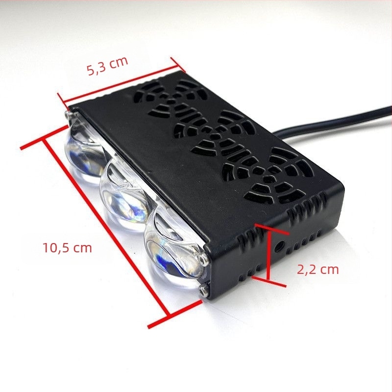 Autó LED rács világítás három LED-del, alumínium kivitel, 52W, 12-80V, Suzuki-kompatibilis