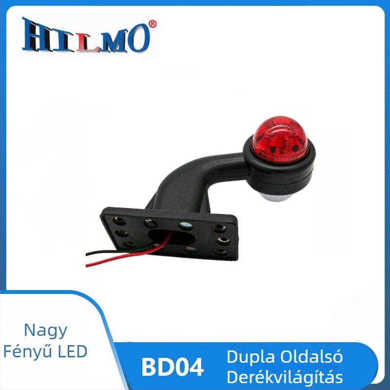 BD04 LED kétoldalas oldalsó fény teherautókhoz és trailerhez, 12V