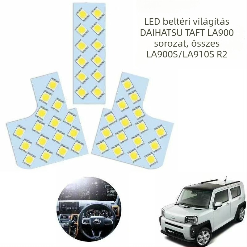 LA900S/LA910S autó LED tetőlámpa — 12V, 24W, 5000 lm, élettartam 20000 óra