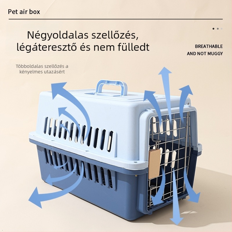 Kemény műanyag háziállat szállítótáska macskáknak és kis kutyáknak, hordozható utazótáska geometriai mintával, legfeljebb 7 kg-ig