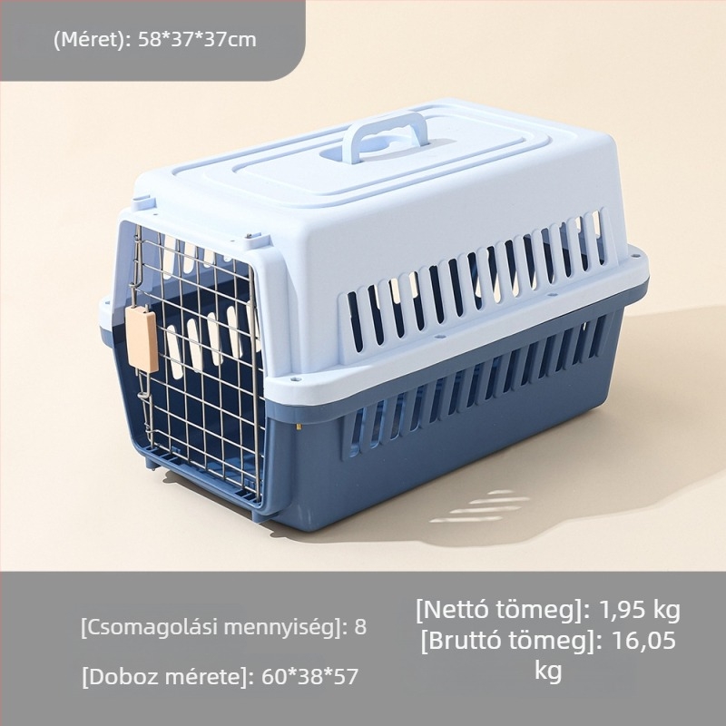 Kemény műanyag háziállat szállítótáska macskáknak és kis kutyáknak, hordozható utazótáska geometriai mintával, legfeljebb 7 kg-ig