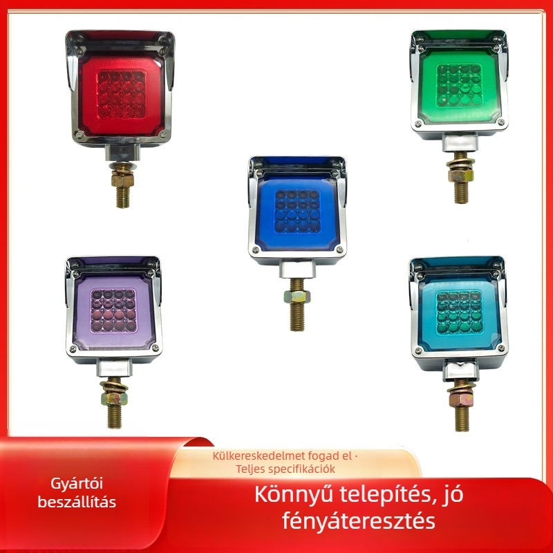 LED autó lámpa készlet: kamion oldalvilágítás, motorkerékpár szélességjelző lámpa, jelzőfények, négyzet alakú fények
