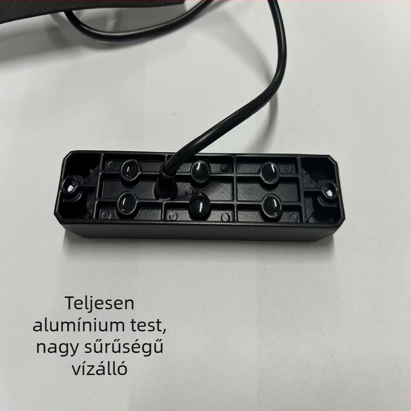 Kamion oldalsó LED lámpák, 6 LED, nagy fényerő, alumínium ház (6W, 12-24V, 1.5A, Modell 6LED)