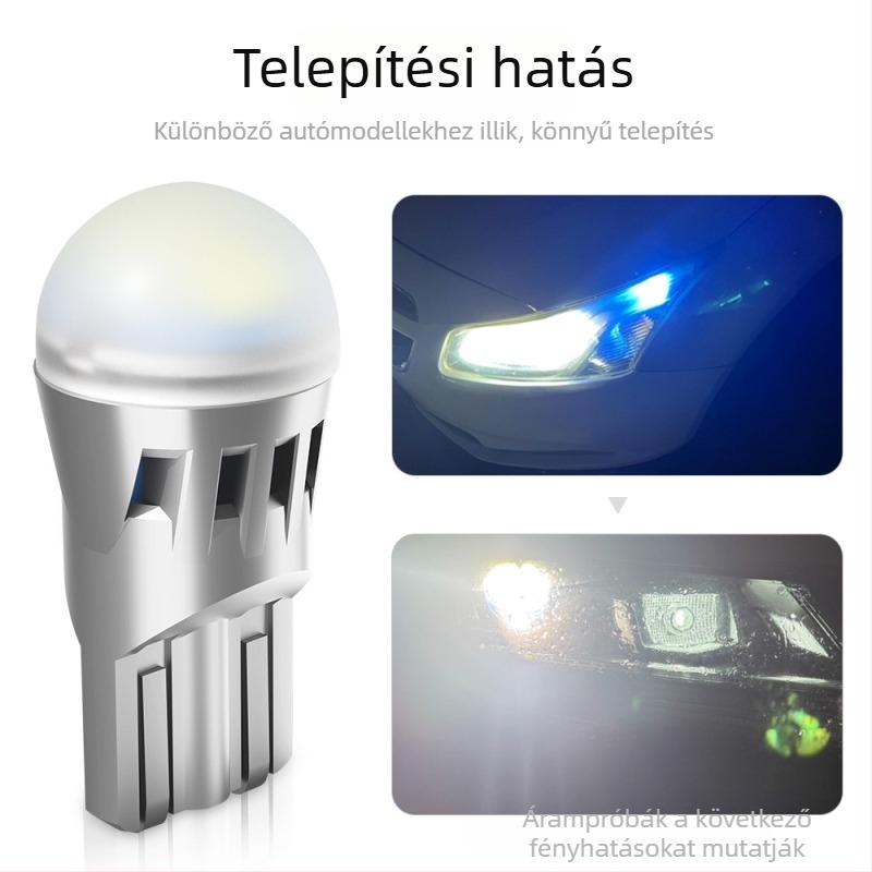 T10 LED belső világítás autóhoz – 2SMD-3030, 12V, 150 lm, állandó áram, dekódolható irányjelző fény