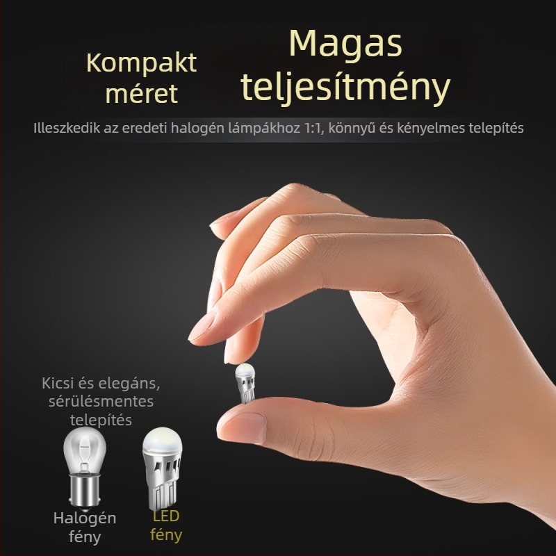 T10 LED belső világítás autóhoz – 2SMD-3030, 12V, 150 lm, állandó áram, dekódolható irányjelző fény