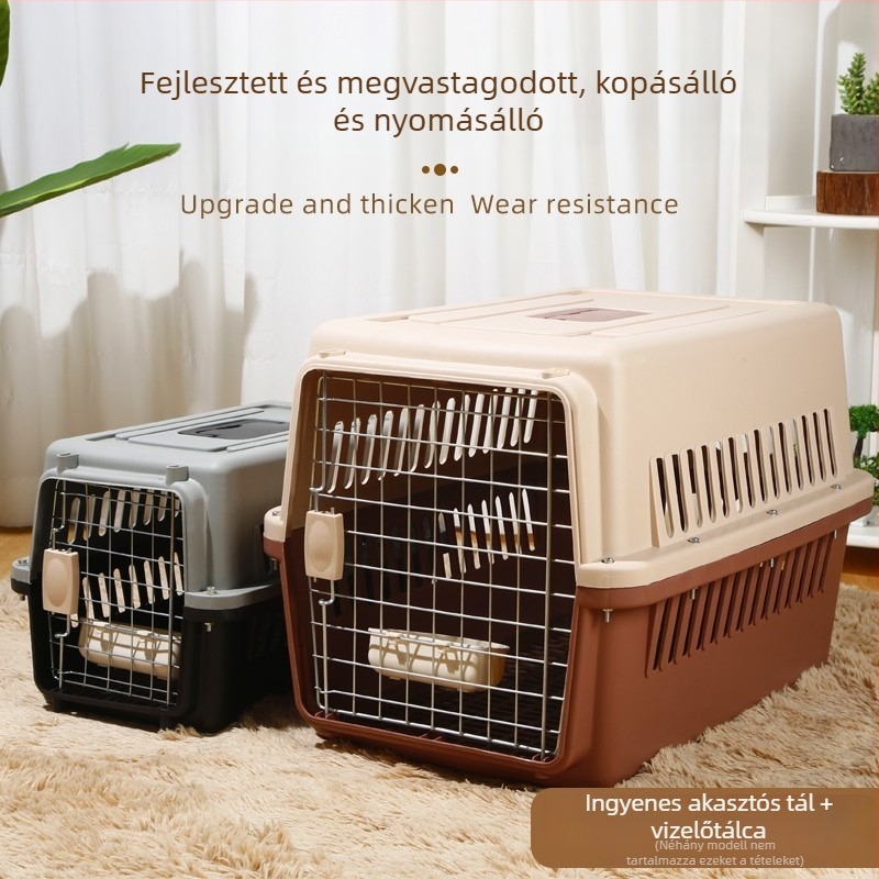 Műanyagból készült kisállat szállító, megvastagított repülőtok, kapacitás 1, minta 1