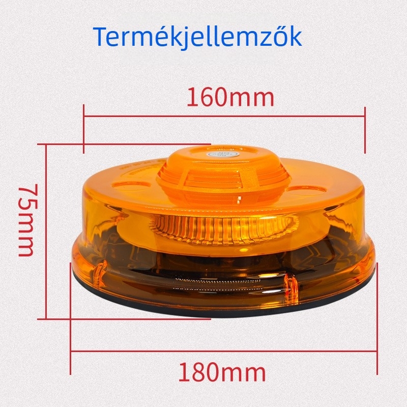Autófedélzeti LED strobe lámpa, 20W, 9-36V, univerzális kompatibilitás, modell Jr-jsg-04-48smd-3030