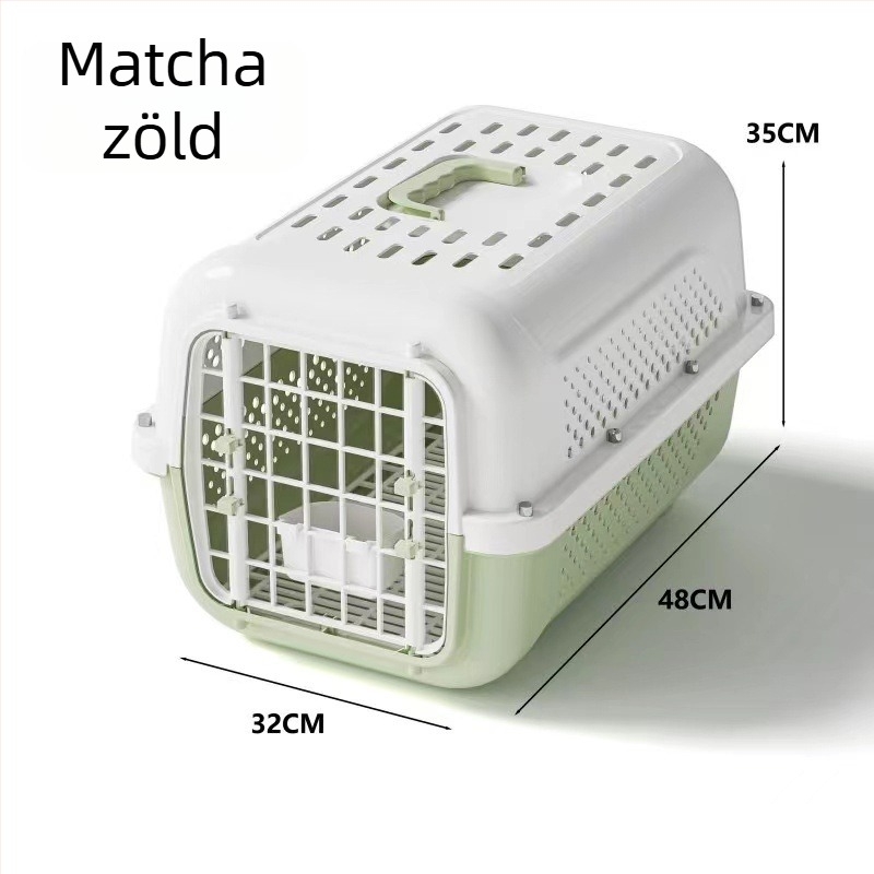 Ha Dog Pet hordozható műanyag állat szállító, csíkos mintázat, 8 kg kapacitás, közepes keménység