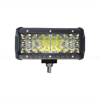 LED hosszú sávú munka lámpa háromsoros fényvetővel – 72W, 12-24V, 8000lm, 6500–7000K, alumínium ház