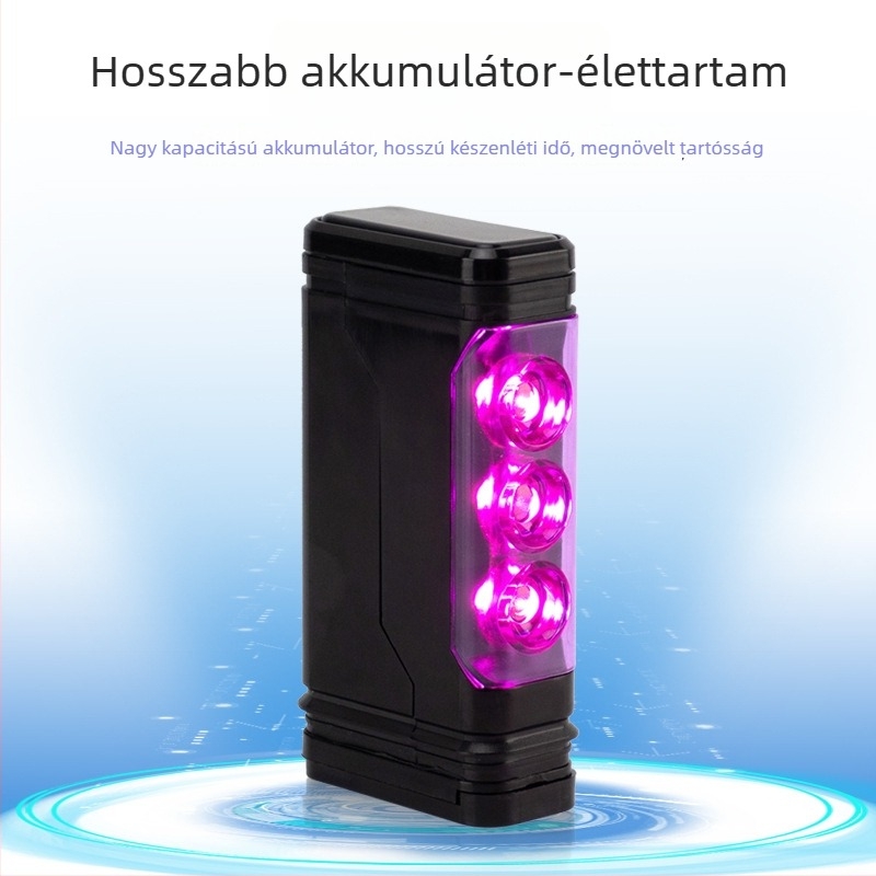 LED riasztó villogó mágneses rögzítéssel közúti korláthoz, nagy fényerő, 179 lm, 5.2W, 6.5V, 0.8A, 3–5 év
