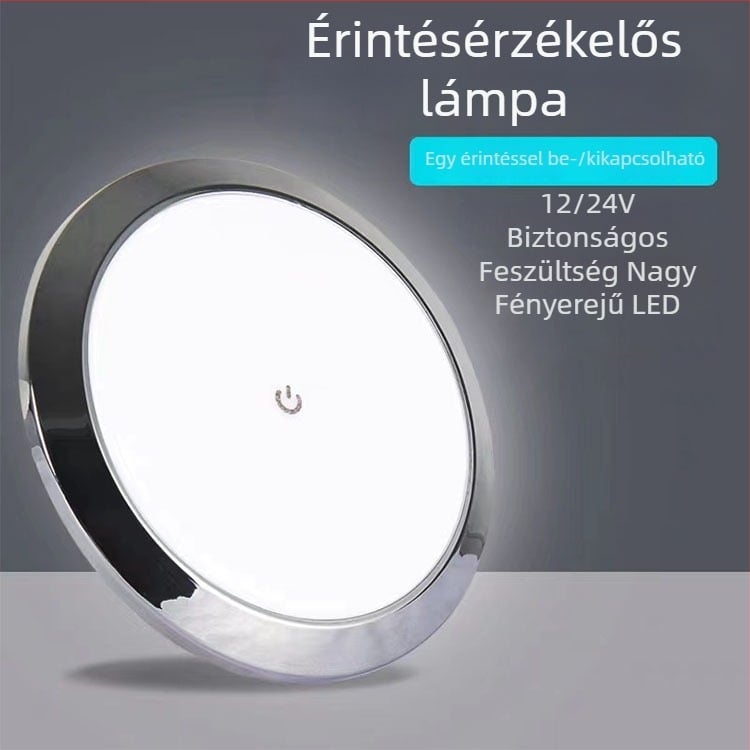 LED tetővilágítás RV-hez és jachtokhoz, 12V/24V, érintőképernyős kapcsoló, vízálló beltéri világítás