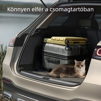 Kisállat utazótáska kerekkel, nagy belső térrel, összecsukható, átlátszó ablakkal, macskáknak és kutyáknak