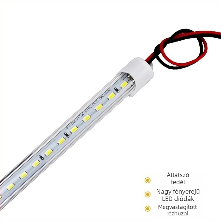 12V/24V LED belső világítás autóhoz és teherautóhoz, kabin világító sáv, olvasólámpa, tetőfény kapcsolóval