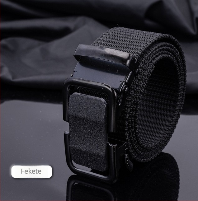 Nylon kanvas öv automata csattal, szövött csattal, sima zárás, szélesség 2-4 cm, splicing technológia