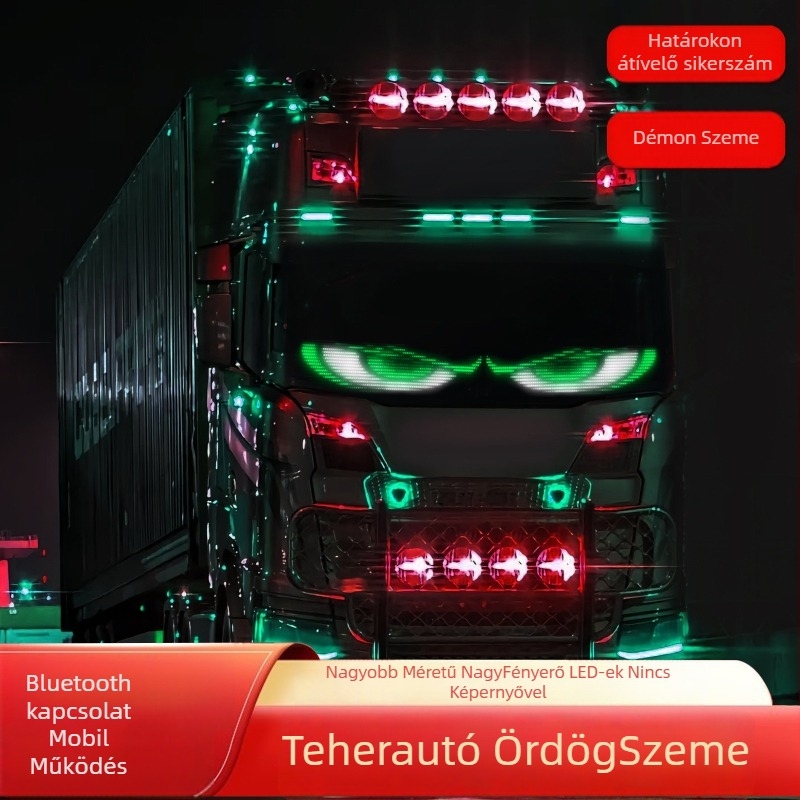 Teherautó belső LED világítás dinamikus hajlékony kijelzővel, ultra vékony dizájn (Dynamic Devil Eyes) 5W, 12–24V, 0.3A