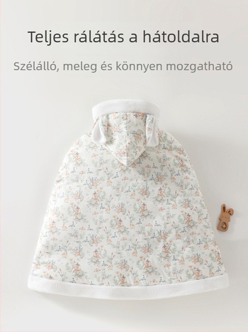 Újszülött szélvédett kültéri köpeny őszre és télre, pamuttal bélelt, vastag gyerekeknek szánt kendő a melegítéshez