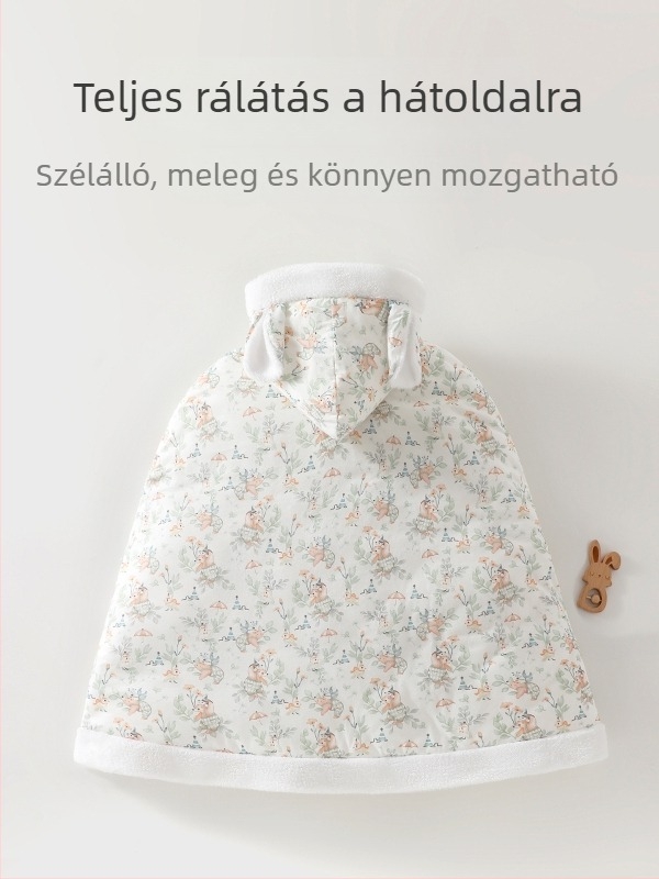 Újszülött szélvédett kültéri köpeny őszre és télre, pamuttal bélelt, vastag gyerekeknek szánt kendő a melegítéshez