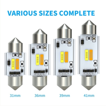 C5W 12V LED olvasólámpa autóhoz – két színű, dupla csúccsal, belső világítás